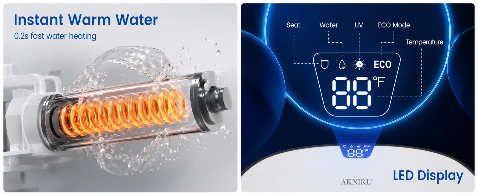 即热温水结构与 LED 显示面板